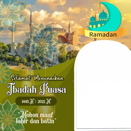 Twibbon Menyambut Puasa Ramadhan 1443 Hijriah 