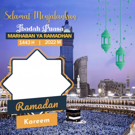 Twibbon Bertema Puasa Ramadhan 1443 H/2022 M