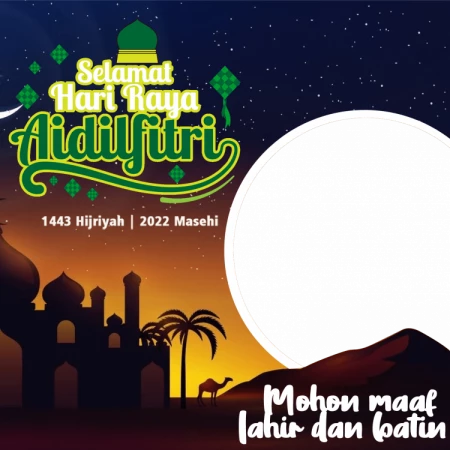 Twibbon Hari Raya Idul Fitri Bertema Malam (10)