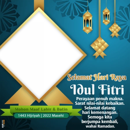 Twibbon Hari Idul Fitri 1443 Hijriyah/2022 Masehi