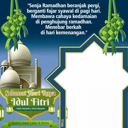 Twibbon Hari Idul Fitri 1443 Hijriyah/2022 Masehi