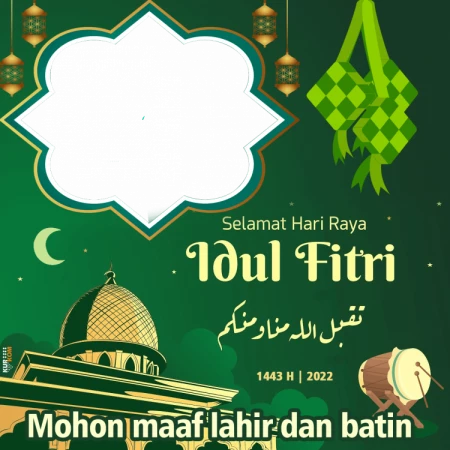 Twibbon Hari Idul Fitri 1443 Hijriyah/2022 Masehi