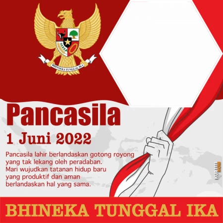 Twibbon Hari Kelahiran Pancasila 01 Juni 2022