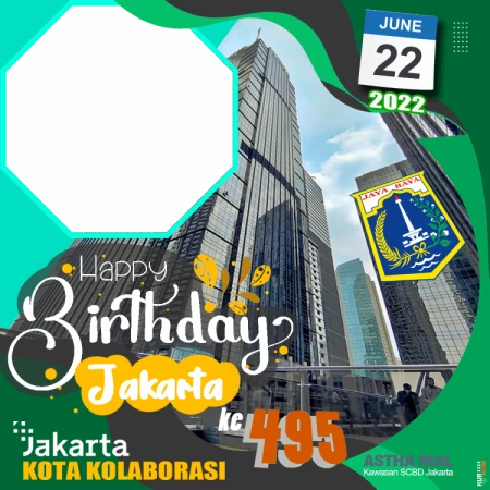 Twibbon HUT DKI Jakarta Ke-495 Tahun