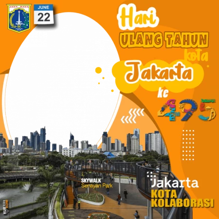 Twibbon HUT DKI Jakarta Ke-495 Tahun