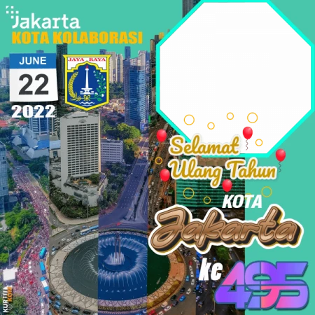 Twibbon HUT Kota Jakarta 2022 