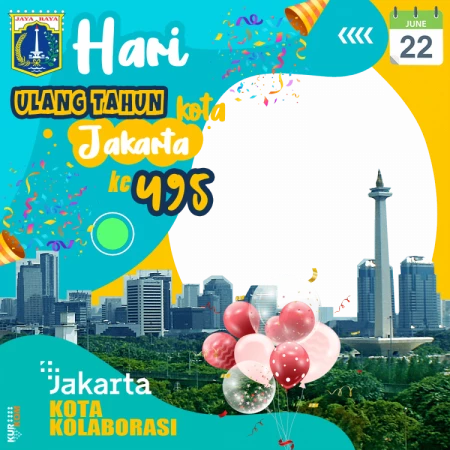 Twibbon HUT Kota Jakarta 2022 