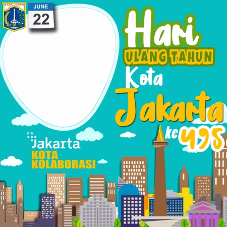 Twibbon HUT Kota Jakarta 2022 