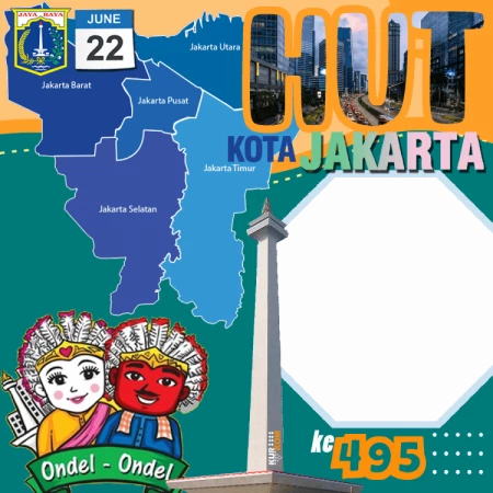 Twibbon HUT Kota Jakarta 2022 