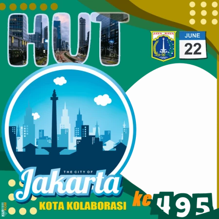 Twibbon HUT Kota Jakarta 2022 