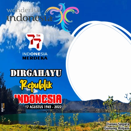 Twibbon HUT RI Ke-77 Tema Keindahan Alam Indonesia