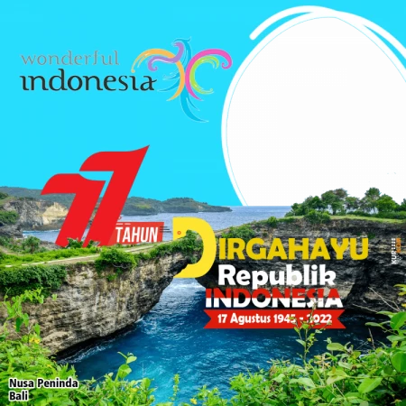 Twibbon HUT RI Ke-77 Tema Keindahan Alam Indonesia