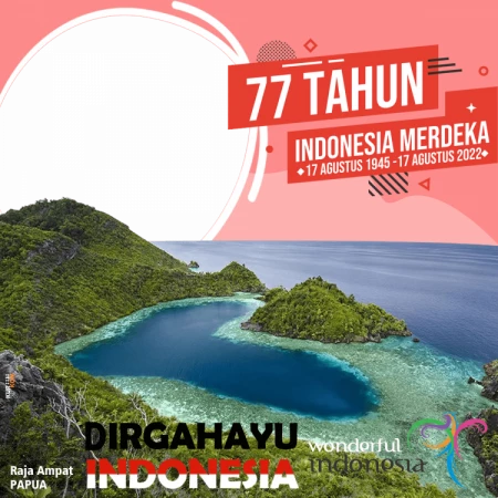 Twibbon HUT RI Ke-77 Tema Keindahan Alam Indonesia