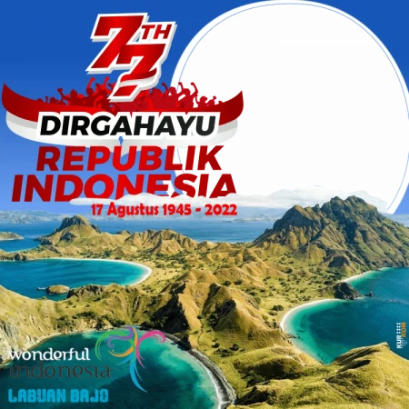 Twibbon HUT RI Ke-77 Tema Keindahan Alam Indonesia