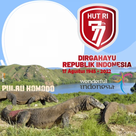 Twibbon HUT RI Ke-77 Tema Keindahan Alam Indonesia