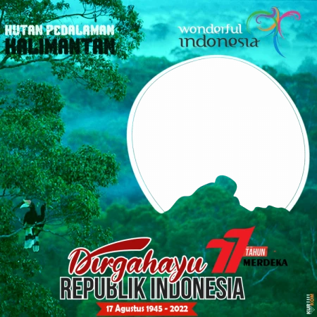 Twibbon HUT RI Ke-77 Tema Keindahan Alam Indonesia