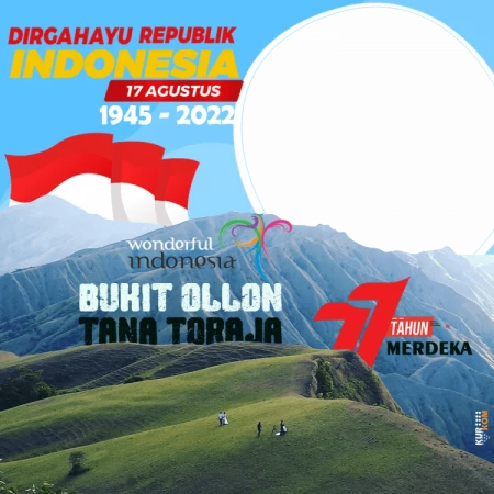 Twibbon HUT RI Ke-77 Tema Keindahan Alam Indonesia