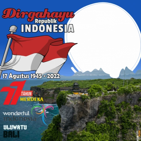 Twibbon HUT RI Ke-77 Tema Keindahan Alam Indonesia