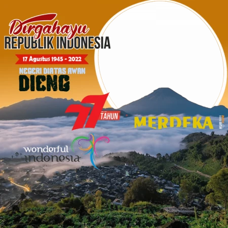 Twibbon HUT RI Ke-77 Tema Keindahan Alam Indonesia