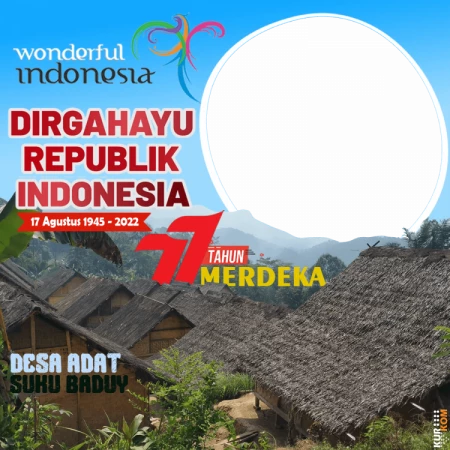 Twibbon HUT RI Ke-77 Tema Keindahan Alam Indonesia