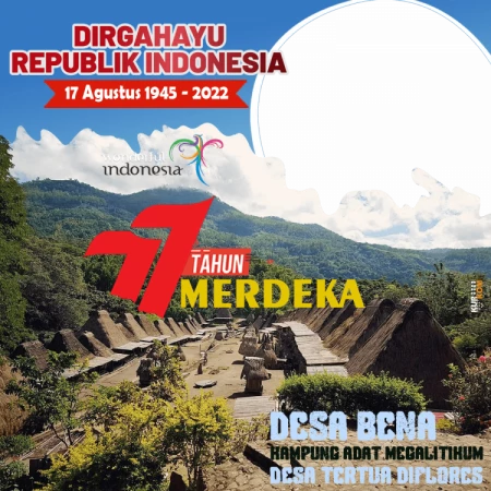 Twibbon HUT RI Ke-77 Tema Keindahan Alam Indonesia