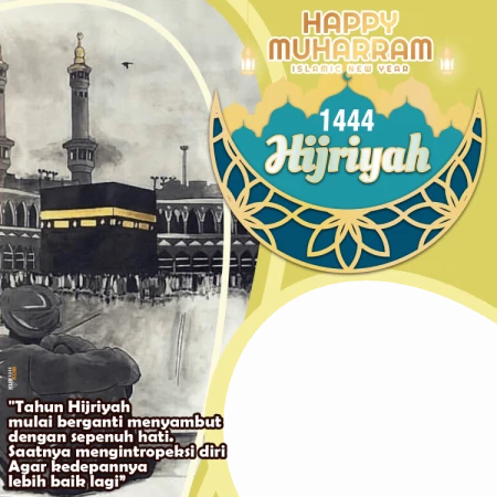 Twibbon Tahun Baru Islam 1444 Hijriyah Latar Mekah