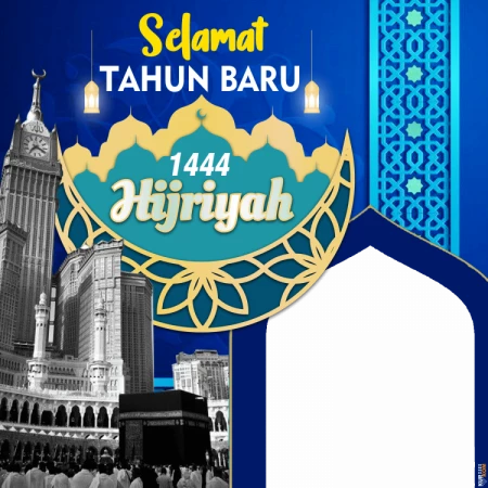 Twibbon Tahun Baru Islam 1444 Hijriyah Latar Mekah