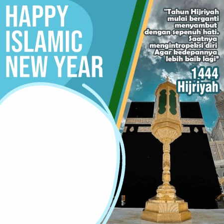 Twibbon Tahun Baru Islam 1444 Hijriyah Latar Mekah