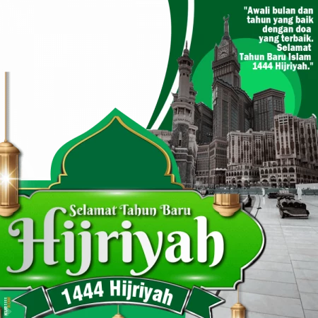 Twibbon Tahun Baru Islam 1444 Hijriyah Latar Mekah