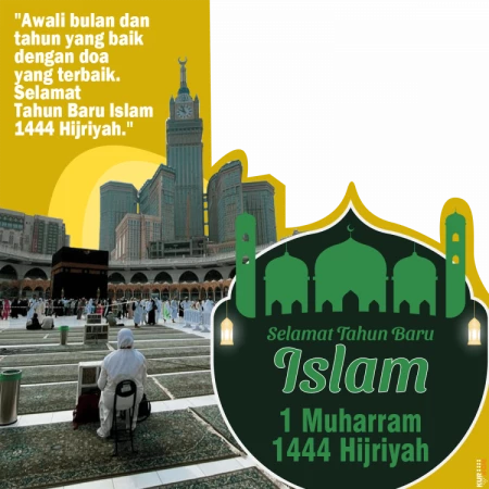 Twibbon Tahun Baru Islam 1444 Hijriyah Latar Mekah