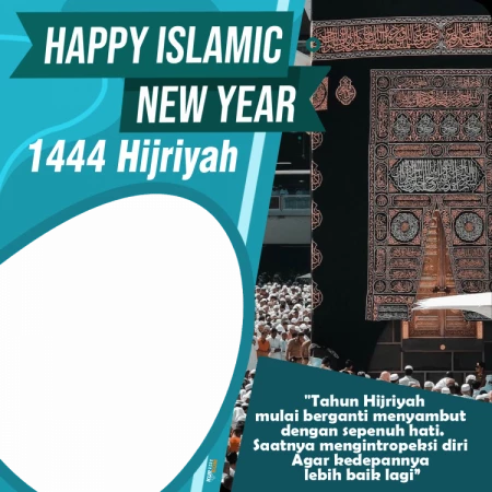 Twibbon Tahun Baru Islam Mekah Biru