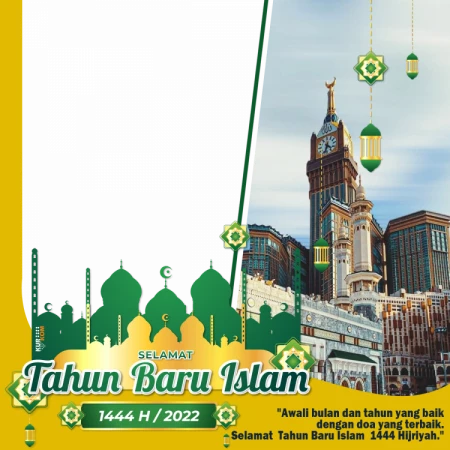 Twibbon Tahun Baru Islam Latar Kuning