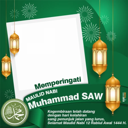 Twibbon Tema Maulid Nabi Muhammad SAW 12 Rabiul Awal 1444 H