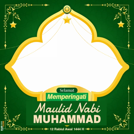 Twibbon Tema Maulid Nabi Muhammad SAW 12 Rabiul Awal 1444 H