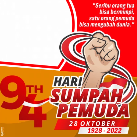 Twibbon Memperingati Hari Sumpah Pemuda 28 Oktober 2022