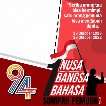 Twibbon Memperingati Hari Sumpah Pemuda 28 Oktober 2022