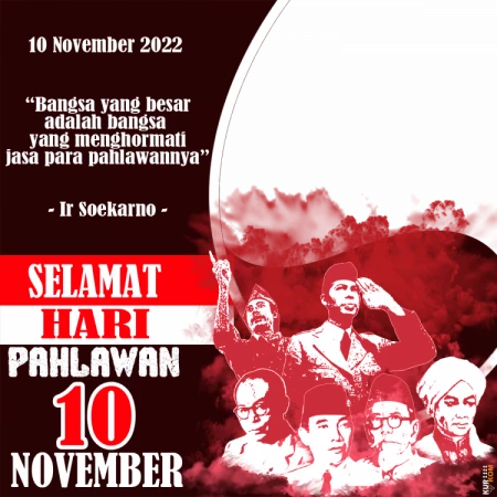 Twibbon Memperingati Hari Pahlawan 10 November 2022