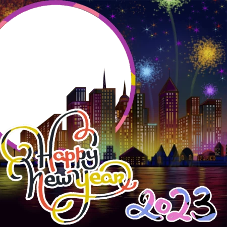 Free Download Design Twibbon New Year 2023 Format PNG